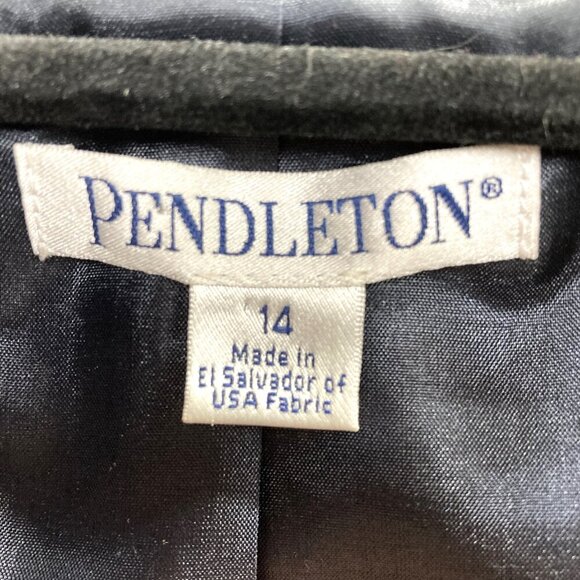 Vintage Pendleton Navy Blazer, Size 14,‎ Wool, Pockets, Professional, Business - Picture 2 of 8